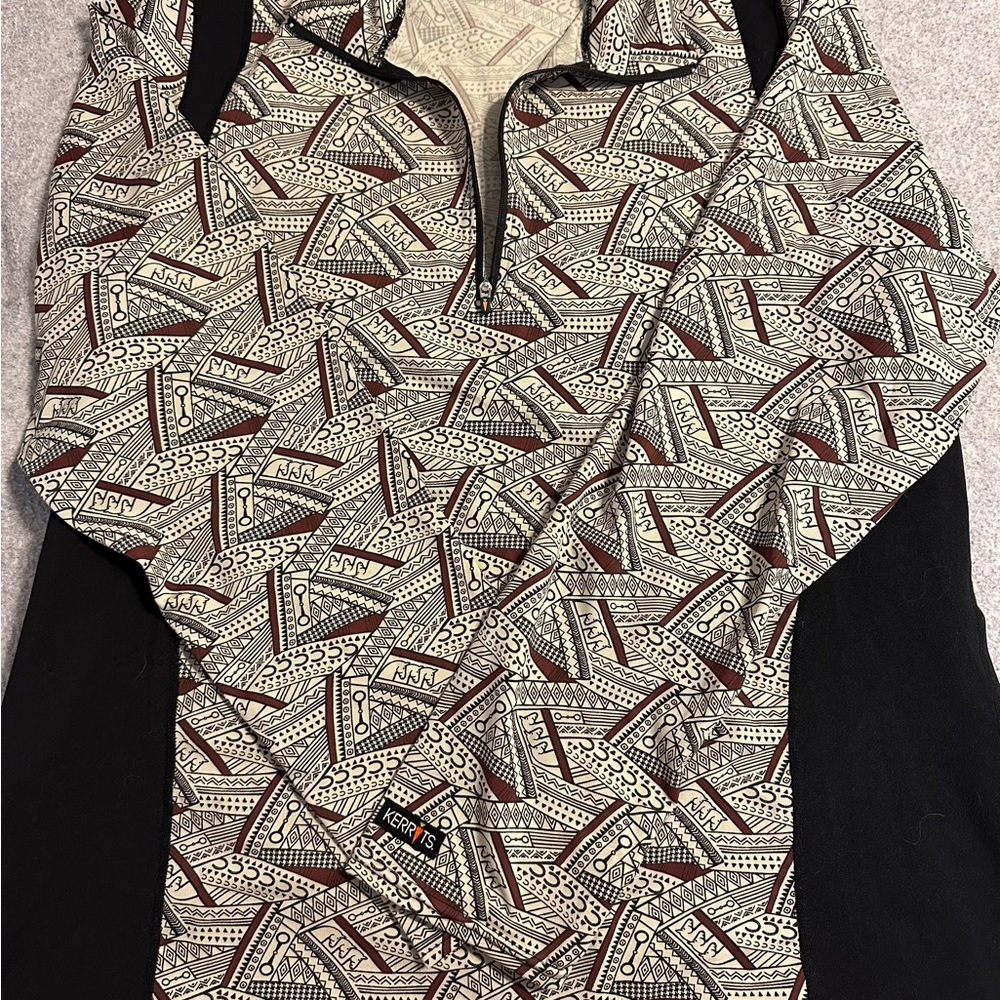 Kerrits Equestrian Geometric Patterned Top - Black and Cream